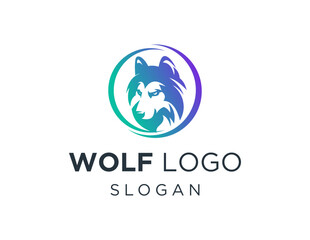 Logo about Wolf on a white background. created using the CorelDraw application.