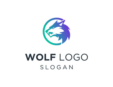 Logo about Wolf on a white background. created using the CorelDraw application.
