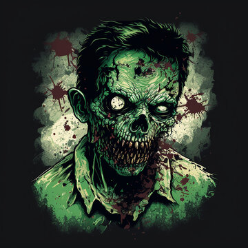 Zombie Vector Art AI Generated