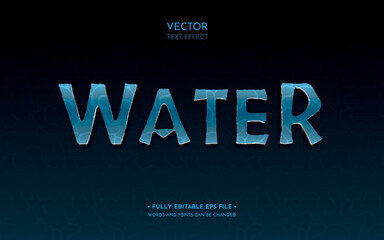 Vector Editable Text Effect in Water Movie Style