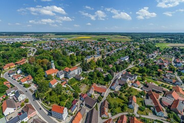 Die Marktgemeinde Burtenbach in Schwaben im Luftbild