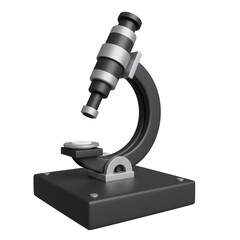 Microscope 3d render illustration