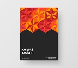 Bright geometric shapes cover template. Amazing banner A4 vector design concept.