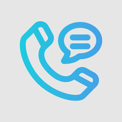 Contact us icon in gradient style, use for website mobile app presentation