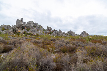 Rocky landscape near Porterville in the Western Cape of South Africa