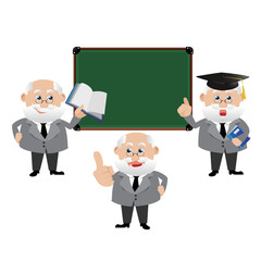 Set of man characters in different poses