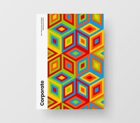 Clean geometric pattern front page concept. Unique cover A4 vector design illustration.