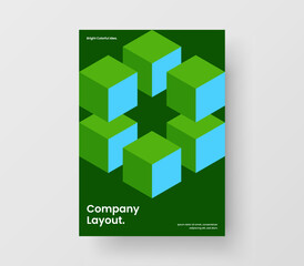 Fototapeta premium Creative book cover vector design concept. Abstract geometric hexagons flyer layout.