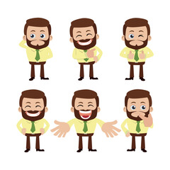 Set of man characters