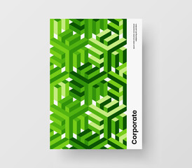 Clean geometric tiles presentation layout. Premium company brochure A4 vector design concept.