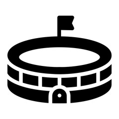 stadium glyph icon © Barudak Lier