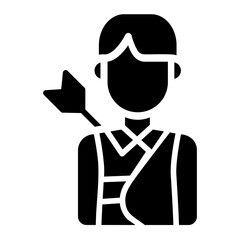 archer glyph icon