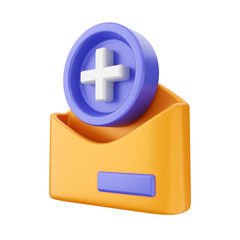 Obraz premium 3d mail email envelope render icon illustration