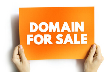 Domain for Sale text quote, concept background