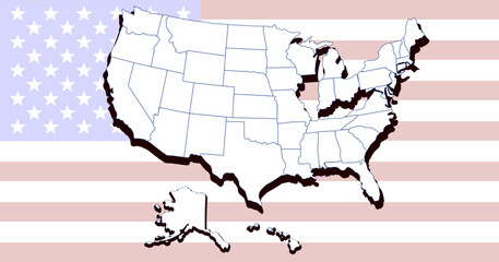 United States of America map vector,USA MAP