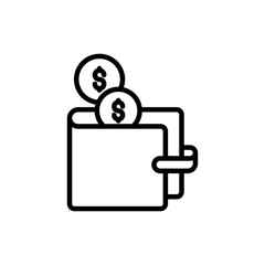 Wallet icon in vector. Logotype