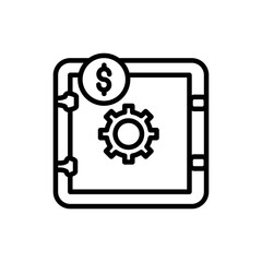 Safe Deposit icon in vector. Logotype
