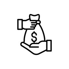 Loan icon in vector. Logotype