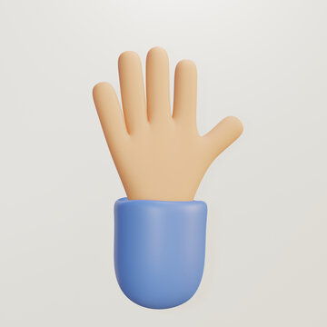 thumb up hand gesture 3d image