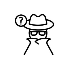 Anonymity icon in vector. Logotype