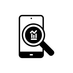 Mobile Research icon in vector. Logotype