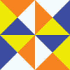 Grid with color geometrical shapes, Geometric template