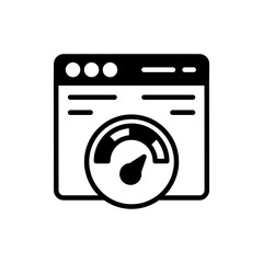 Page Speed icon in vector. Logotype