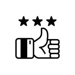 Rating icon in vector. Logotype