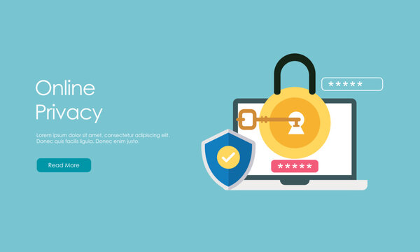 Online privacy vector illustration concept