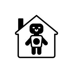 Home Robot icon in vector. Logotype