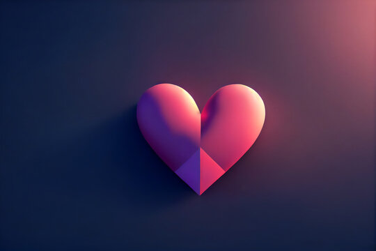 3D illustration heart shape
