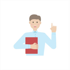 Male Teacher Cartoon Illustration