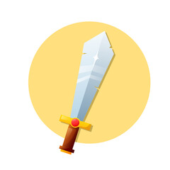 Vector Illustration Sword Colorful Graphic