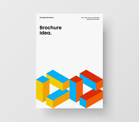 Amazing mosaic tiles cover layout. Simple annual report A4 design vector template.