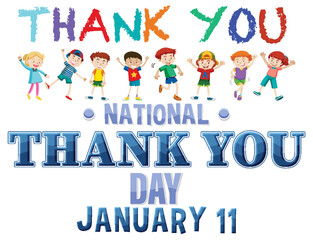 Happy National Thank You Day Banner
