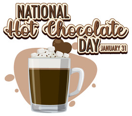 National Hot Chocolate Day Banner Design