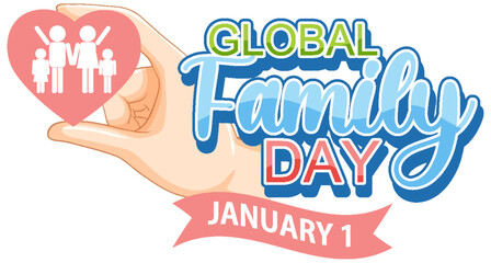 Fototapeta na wymiar Global Family Day banner design