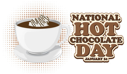 National Hot Chocolate Day Banner Design