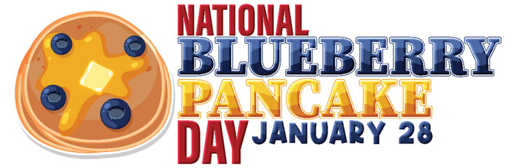 National Blueberry Pancake Day Banner