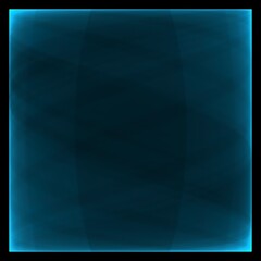 Futuristic smoke. Neon blue color light geometric lines on a black background. Neon mystical light mockup for logo concept