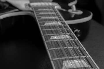 Fototapeta premium acoustic guitar close up