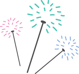 fireworks, happy new year 2023 element.