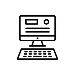 Computer icon in vector. Logotype