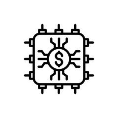 Obraz premium Fintech icon in vector. Logotype