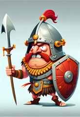 Knight of templar cartoon illustration