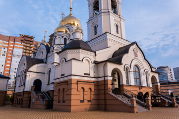Voronezh, Russia, October 3, 2022: Russian Pro-Orthodox Church, lower church in honor of the...