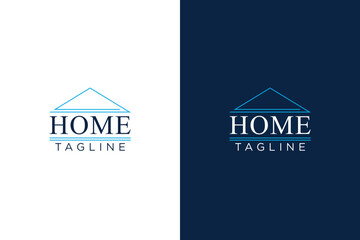 Line Art Real Estate Home Logo Design