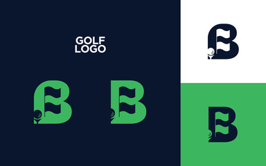 Letter B Golf Logo Design