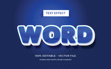 Editable 3D text effect or graphic text style