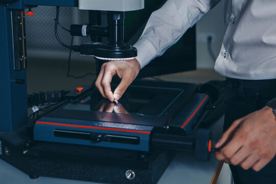 computer technology in the office. Technology HUD hologram and a woman taking notes. Development of programmers Team Development Website design and coding technologies Work in the office of a software